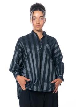 HIGH, Bluse GOSSIP Mit Längerer Rückseite -Kleider Geschaft gossip gestreift m. skirmish u. new order 5 1