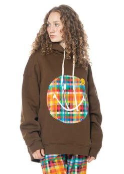 JOSHUAS, Kapuzenpulli Mit Smiley Im Pixeldesign -Kleider Geschaft hoodie 10412 brown gr. m 0 71 m. hose 10410 2