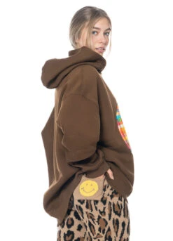 JOSHUAS, Kapuzenpulli Mit Smiley Im Pixeldesign -Kleider Geschaft hoodie 110412 brown gr. m 0 71 m. hose 20003 2