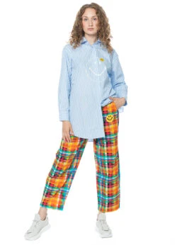 JOSHUAS, Karierte Flanellhose Mit Smiley