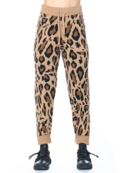 JOSHUAS, Leoparden-Smiley-Hose Aus Kaschmir-Wolle-Mix -Kleider Geschaft hose leopard 20003 0 44 m. pulli 10453 0 56 4