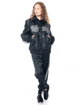 Adidas Y-3, Lederjacke Mit Y-3 Logo IQ2144 -Kleider Geschaft iq2144 in xs 16