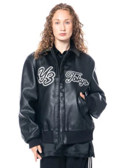 Adidas Y-3, Lederjacke Mit Y-3 Logo IQ2144 -Kleider Geschaft iq2144 in xs 7