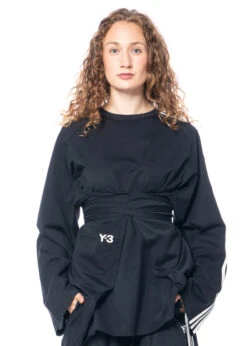 Adidas Y-3, Langarmshirt Mit Binde-Detail IQ2190 -Kleider Geschaft iq2190 13