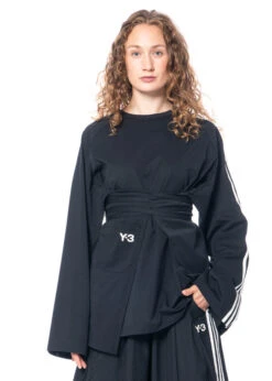 Adidas Y-3, Langarmshirt Mit Binde-Detail IQ2190 -Kleider Geschaft iq2190 15