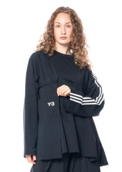 Adidas Y-3, Langarmshirt Mit Binde-Detail IQ2190 -Kleider Geschaft iq2190 25