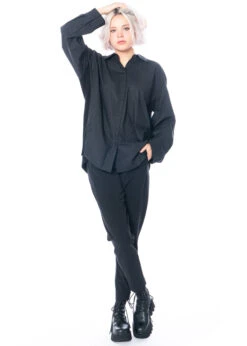 Annette Görtz, Oversize Bluse Irvin Mit Strickelementen -Kleider Geschaft irvin black 3
