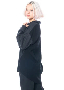 Annette Görtz, Oversize Bluse Irvin Mit Strickelementen -Kleider Geschaft irvin black 4