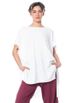 Knit Knit, Sommerliche Tunika Mit Längerem Rücken -Kleider Geschaft jel 57 gr. s bianco 5