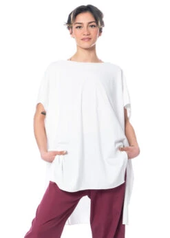 Knit Knit, Sommerliche Tunika Mit Längerem Rücken -Kleider Geschaft jel 57 gr. s bianco 6