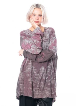 BARBARA BOLOGNA, Leichtes Shirt Aus Wollmix Mit Print -Kleider Geschaft jrs 101li os 5