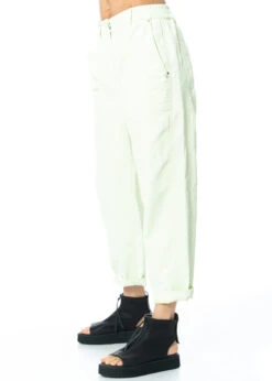 Annette Görtz, Leichte Sommerhose Jule Aus Baumwoll-Leinen-Gemisch -Kleider Geschaft jule 30 lime close up 2