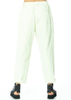 Annette Görtz, Leichte Sommerhose Jule Aus Baumwoll-Leinen-Gemisch -Kleider Geschaft jule 30 lime close up 3