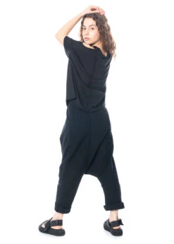 Studiob3, Basic Hose Mit Tiefem Schritt Kaspiaan 18 Studiob3, Basic Hose Mit Tiefem Schritt Kaspiaan -Kleider Geschaft kaspiaan black 36 38