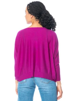 Knit Knit, Abgerundeter Langer Pullover -Kleider Geschaft lampone m 6