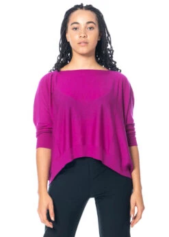 Knit Knit, Abgerundeter Langer Pullover -Kleider Geschaft lampone m f58