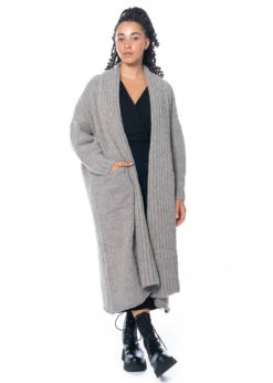 Studiob3, Maxistrickjacke Liodor -Kleider Geschaft liodor faded beige m 5