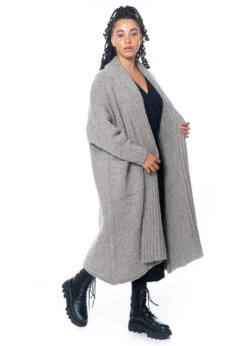 Studiob3, Maxistrickjacke Liodor -Kleider Geschaft liodor faded beige m 6