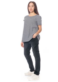 PLUSLAVIE PLÜ, A LONG JEANS Mit Kordelzug In Schwarz