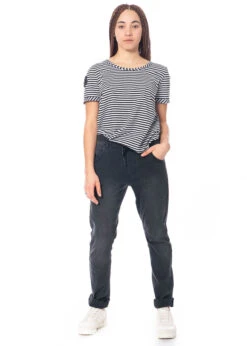 PLUSLAVIE PLÜ, A LONG JEANS Mit Kordelzug In Schwarz -Kleider Geschaft long jeans 1015 in s mit top 5016 8