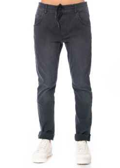 PLUSLAVIE PLÜ, A LONG JEANS Mit Kordelzug In Schwarz -Kleider Geschaft long jeans 1015 in s mit top 5016 9