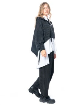 LA HAINE INSIDE US, Gestreifte Jacke Mit Kapuze 4M LW555 -Kleider Geschaft lw555 s 5