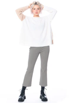 Knit Knit, Lockerer Pullover Mit Rundhalsausschnitt Madrid Latte Ecru -Kleider Geschaft madrid latte ecru 4