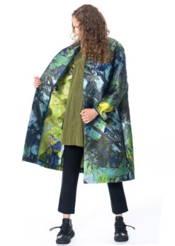 KATHARINA HOVMAN, Mantel Mit Kunstvollem Print Art Coat 226019