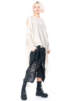 BARBARA BOLOGNA, Multifunktionale Wollmix-Strickjacke Nebbia