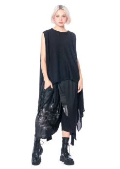 BARBARA BOLOGNA, Multifunktionale Wollmix-Cardigan Schwarz -Kleider Geschaft mari 08 nero os 5