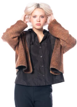 FISSORE, Stylishe, Handgestrickte Kaschmirjacke Marianne 31 In Orange