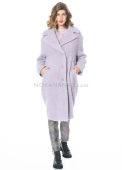 Annette Görtz, Oversized Mantel Masha Aus Alpaca-Woll-Mix -Kleider Geschaft masha lilac 3