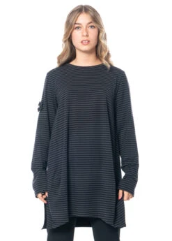 PLUSLAVIE PLÜ, Langärmeliges Tunikashirt N's SHIRT -Kleider Geschaft n s shirt 5035