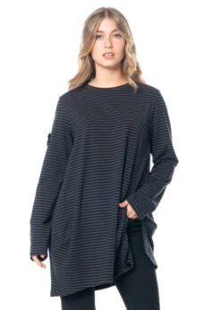 PLUSLAVIE PLÜ, Langärmeliges Tunikashirt N's SHIRT -Kleider Geschaft n s shirt 5035 3