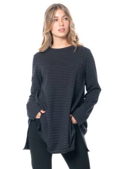 PLUSLAVIE PLÜ, Langärmeliges Tunikashirt N's SHIRT -Kleider Geschaft n s shirt 5035 4