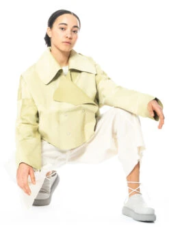 Annette Görtz, Luxuriöse Kalbslederjacke Ole Mit Reverskragen