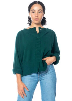 Knit Knit, Strickjäckchen Mit Hoch Geripptem Saum -Kleider Geschaft ottanio m f1 1