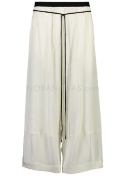 SYMETRIA, Lässige Hose Mit Tiefem Schritt -Kleider Geschaft ozone pant ivory black