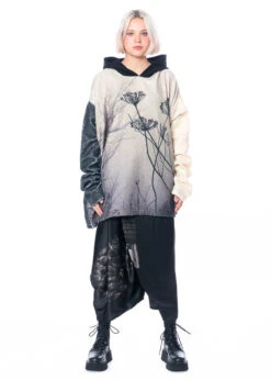 BARBARA BOLOGNA, Wattierter Oversize Kapuzenpullover Mit Print -Kleider Geschaft pile 101 os