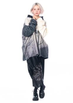 BARBARA BOLOGNA, Wattierter Oversize Kapuzenpullover Mit Print -Kleider Geschaft pile 101 os 7