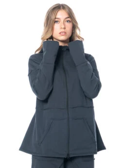 PLUSLAVIE PLÜ, Hoodie Mit Reißverschluss Und Gefalteter Rückseite PLEATED HOODIE -Kleider Geschaft pleated hoodie 2026 6