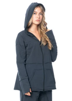 PLUSLAVIE PLÜ, Hoodie Mit Reißverschluss Und Gefalteter Rückseite PLEATED HOODIE