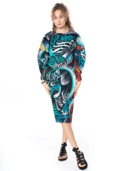 PLEATS PLEASE ISSEY MIYAKE, Langes Kleid STORMY -Kleider Geschaft pp26jh675