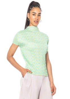 PLEATS PLEASE ISSEY MIYAKE, Schmales Oberteil WHISTLE In Lemon Yellow -Kleider Geschaft pp26jk721 54 2