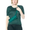 PLEATS PLEASE ISSEY MIYAKE, Oberteil COLORFUL BASICS 3 In Dark Green -Kleider Geschaft pp28jk803 1