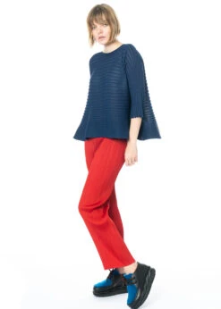 PLEATS PLEASE ISSEY MIYAKE, Hose BASICS 3 -Kleider Geschaft pp28kk772 blau neu