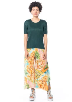 PLEATS PLEASE ISSEY MIYAKE, Hose PROMENADE Orange -Kleider Geschaft pp36jf705 gr. 3 0 32kg m. pp28jk803 2