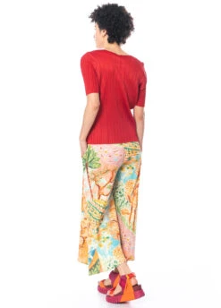 PLEATS PLEASE ISSEY MIYAKE, Hose PROMENADE Orange -Kleider Geschaft pp36jf705 gr. 3 0 32kg m. pp28jk804 3