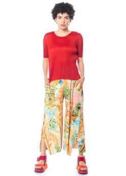 PLEATS PLEASE ISSEY MIYAKE, Hose PROMENADE Orange -Kleider Geschaft pp36jf705 gr. 3 0 32kg m. pp28jk804 4