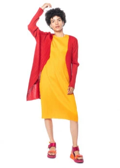 PLEATS PLEASE ISSEY MIYAKE, Komfortables Kleid MAY In Orange